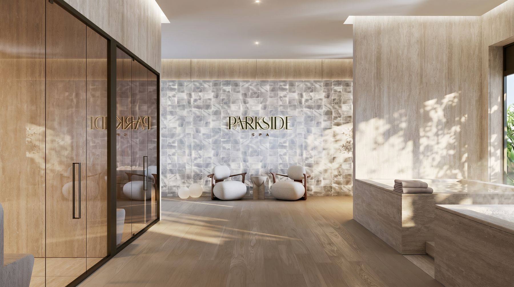 Spa with sauna, steam and hot and cold plunges