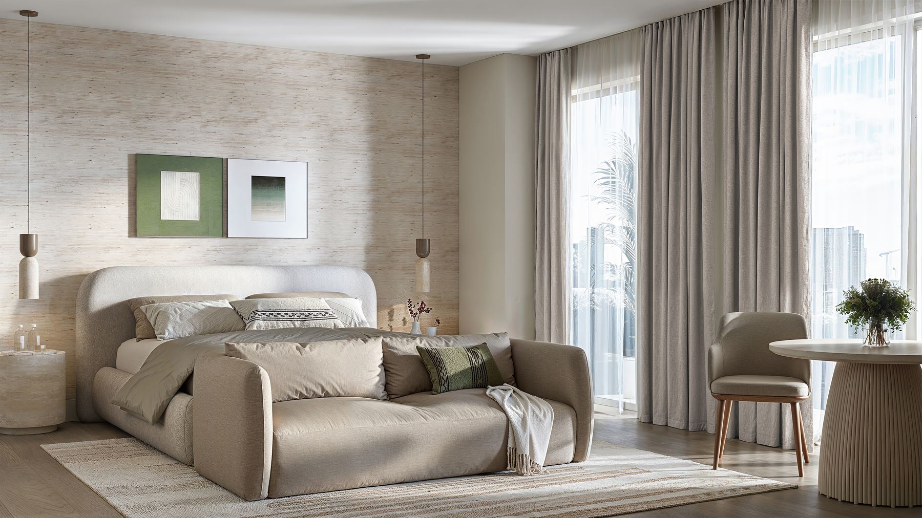 Furnished studio residence with balcony