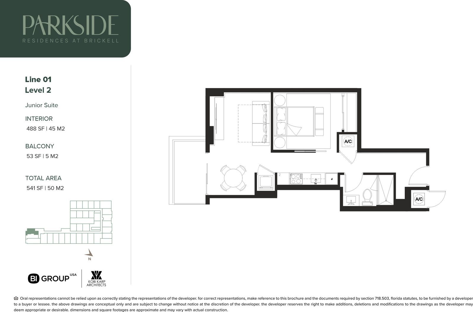 Residence 201 · Junior Suite floor plan